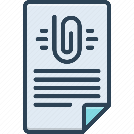 Annex, paper, attachment, paperclip, addition, appendix, notepaper icon - Download on Iconfinder