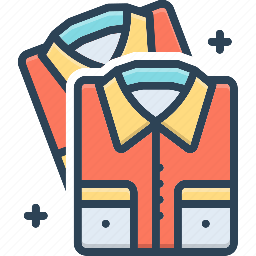 Shirts, pocket, chemise, cloth, folded, garment, two shirts icon - Download on Iconfinder