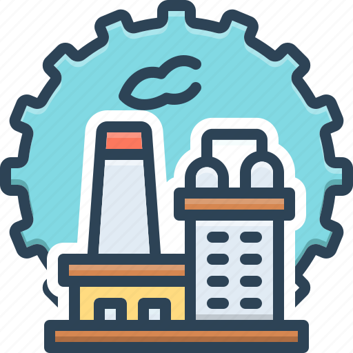 Manufacturer, producer, constructor, processor, factory, smoke, power house icon - Download on Iconfinder