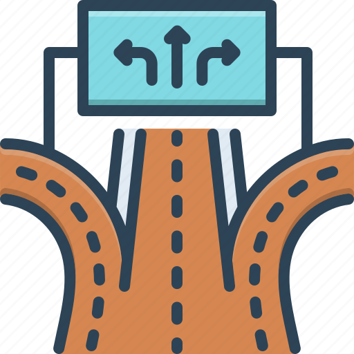 Ways, path, route, road, direction, crossroad, pathway icon - Download on Iconfinder