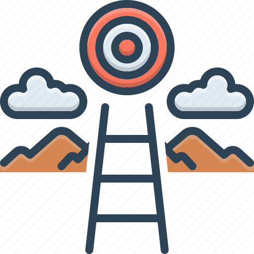 Aims, target, goal, aim, destination, weather, ladder icon - Download on Iconfinder