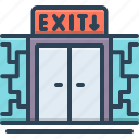 exit, evacuation, way out, emergency exit, exit background, exit only, exit door