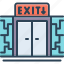 exit, evacuation, way out, emergency exit, exit background, exit only, exit door 