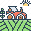 agricultural, farm, agrarian, rural, predial, harvester, tractor