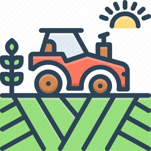 Agricultural, farm, agrarian, rural, predial, harvester, tractor icon - Download on Iconfinder