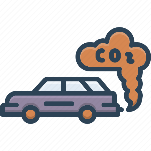 Emission, co2, pollution, smoke, smokestack, car, exhaust icon - Download on Iconfinder
