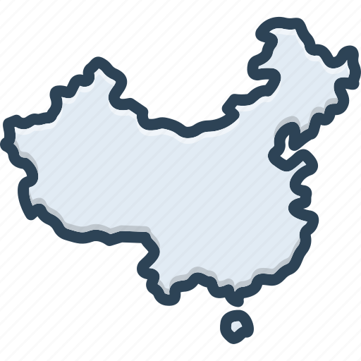 China, map, country, border, nation, region icon - Download on Iconfinder