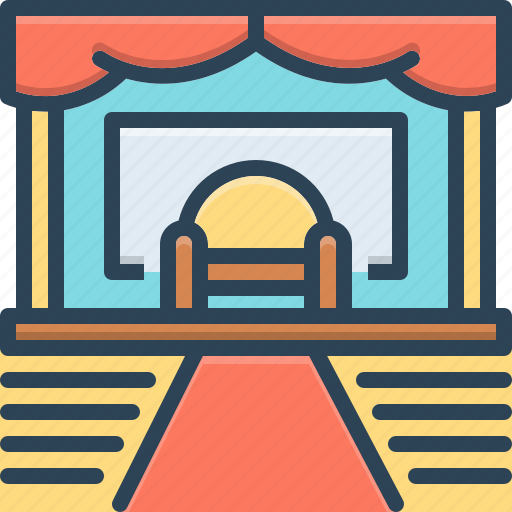 Hall, chamber, auditorium, theater, assembly hall, concert hall, cinema hall icon - Download on Iconfinder
