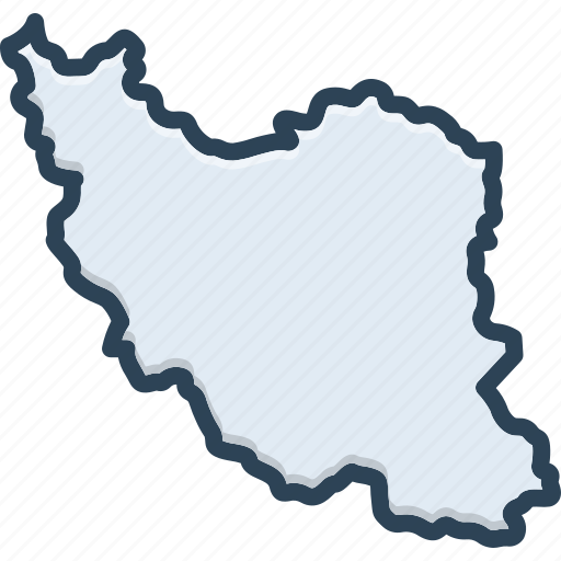 Iran, map, country, border, nation, region icon - Download on Iconfinder