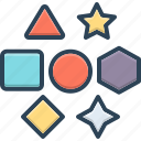 collections, group, set, hexagon, square, triangle, constituent