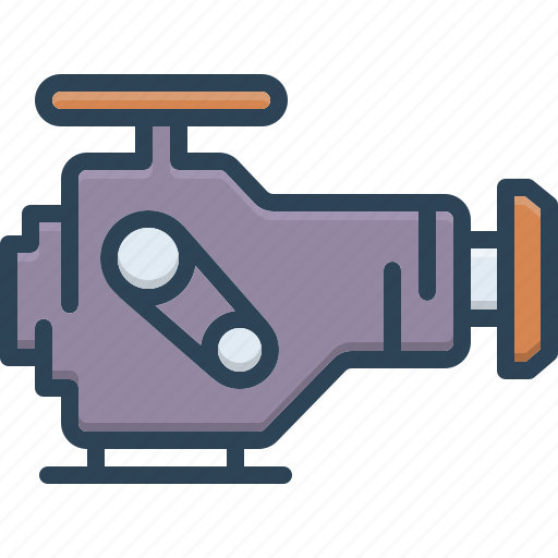 Engine, motor, mechanism, manufacture, cnc, machinery, power source icon - Download on Iconfinder