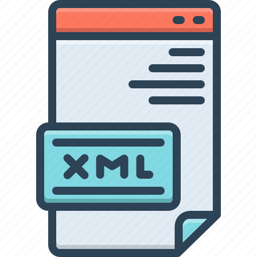 Xml, document, file, specification, extensible markup language icon - Download on Iconfinder