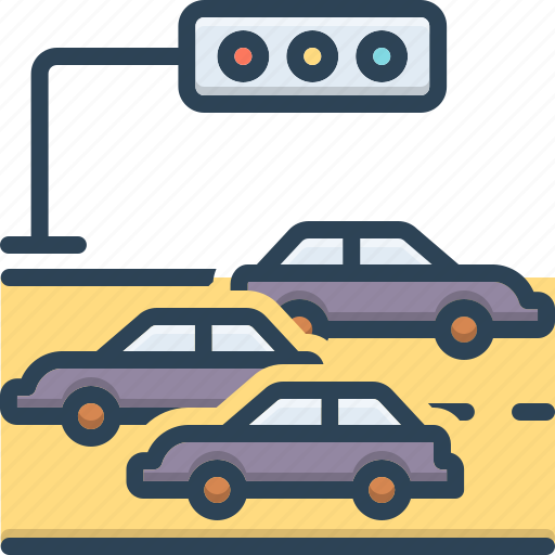 Traffic, vehicle, transport, cars, crowd, crosswalk, stoplight icon - Download on Iconfinder