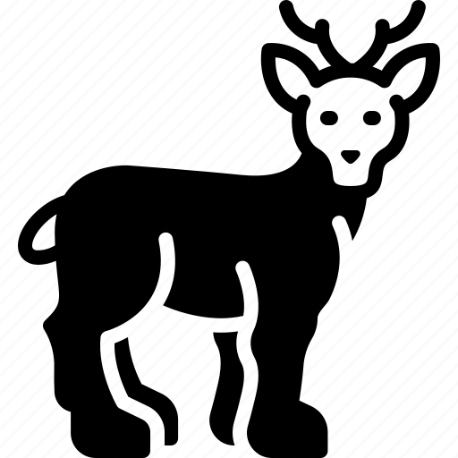 Doe, reindeer, moose, antelope, horn, female deer, roe deer icon - Download on Iconfinder