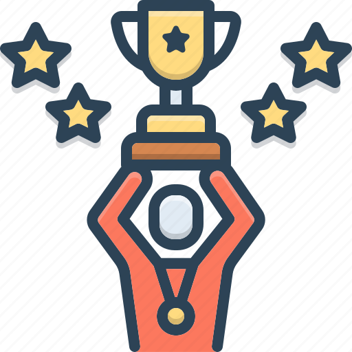 Winning, victorious, successful, triumphant, trophy, award, championship icon - Download on Iconfinder