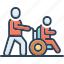 assisted, help, patients, through, relieve, wheelchair, helper 