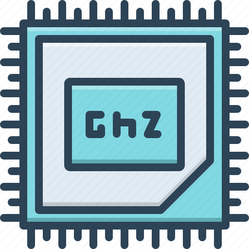 Ghz, speed, range, gigahertz, microprocessor, giga bait, billion hertz icon - Download on Iconfinder