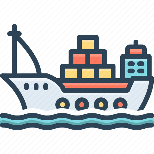 Vessels, ship, boat, export, haul, move, transport icon - Download on Iconfinder
