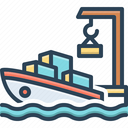 Harbour, port, boatyard, ship, transport, anchorage, waterfront icon - Download on Iconfinder
