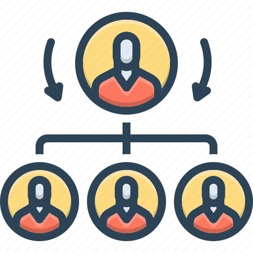 Organizational, supervisory, managerial, workforce, staff, resources, hierarchical icon - Download on Iconfinder