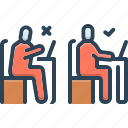 positions, ergonomic, computer, right, wrong, seating, posture of sitting