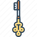 key, clef, lock, secret, security, antique, latchkey