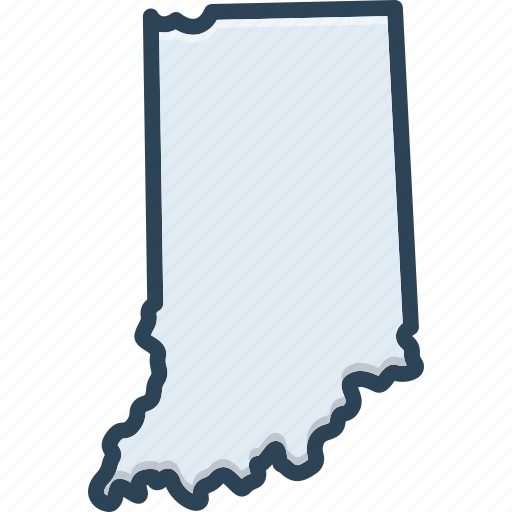 Indiana, map, border, america, national, region, usa icon - Download on Iconfinder