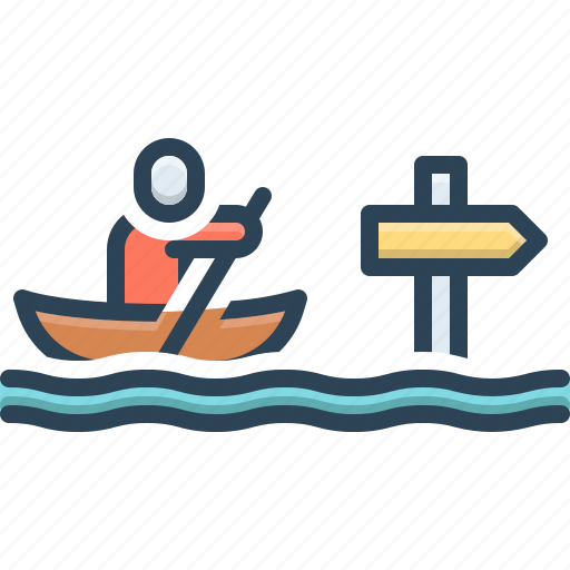 Direction, flank, destination, paddle, boating, boatman, navigation icon - Download on Iconfinder
