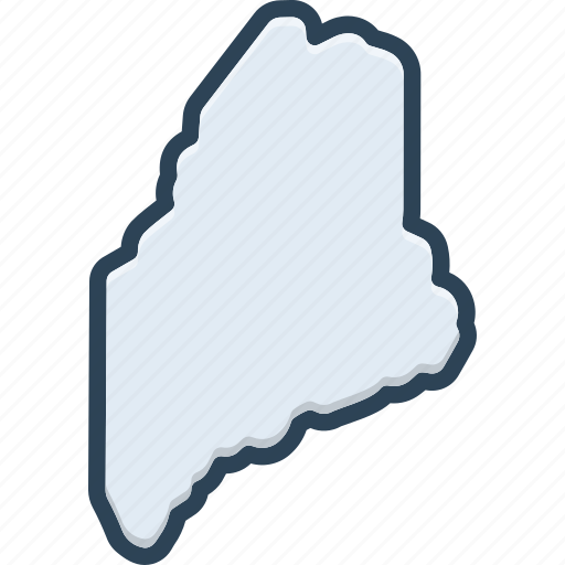 Maine, map, american, portland, country, augusta, continent icon - Download on Iconfinder