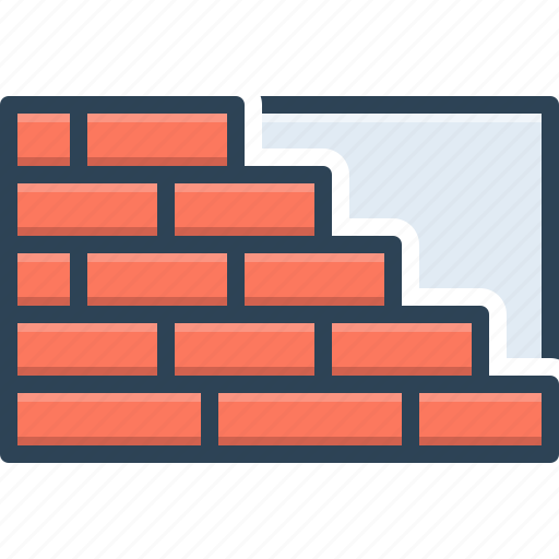 Wall, enclosure, parapet, banister, brick, brickwork, bricklayer icon - Download on Iconfinder