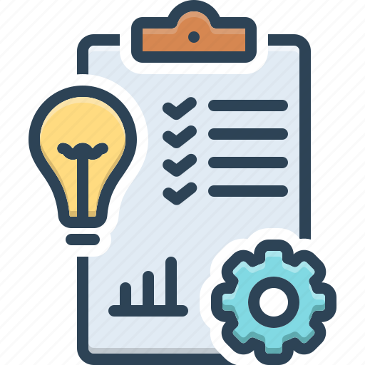 Project, plan, scheme, idea, clipboard, setting, cogwheel icon - Download on Iconfinder