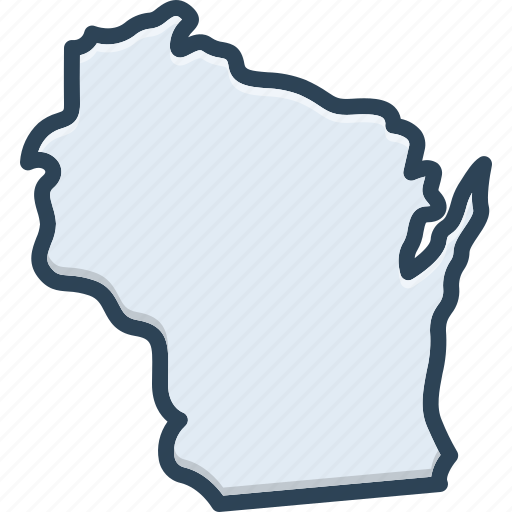 Wisconsin, country, america, contour, patriotic, region, united states icon - Download on Iconfinder