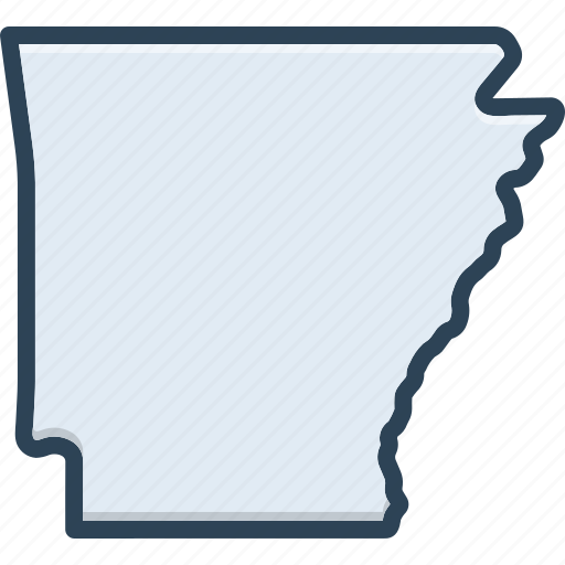 Arkansas, map, border, contour, country, america, united states icon - Download on Iconfinder