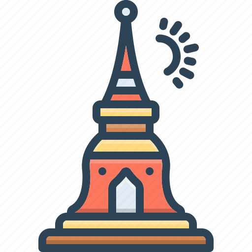 Thailand, religious, asian, attraction, japanese, monastery, stupa shrine icon - Download on Iconfinder