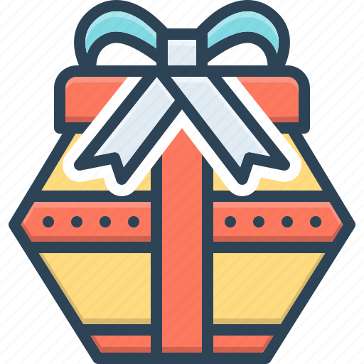 Gift, present, fairing, packed, surprise, wrapped, gift box icon - Download on Iconfinder