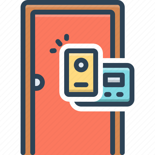 Pass, door, sensor, entrance, insert, swipe card, electronic lock icon - Download on Iconfinder