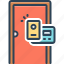 pass, door, sensor, entrance, insert, swipe card, electronic lock 