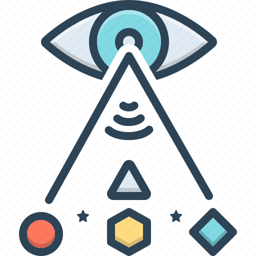 Perception, cognition, spectrum, viewpoint, eye, visualization, observation icon - Download on Iconfinder