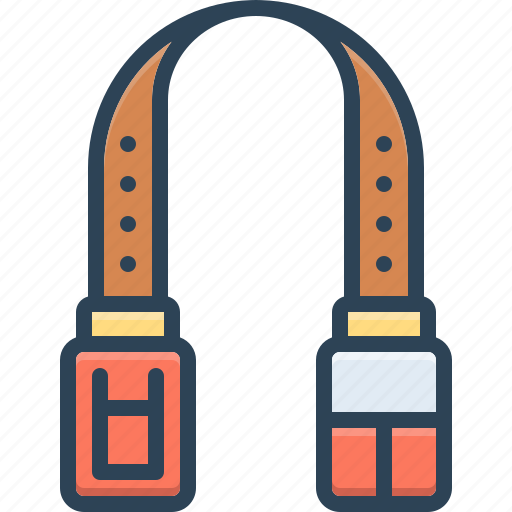 Strap, lease, leash, tendon, belt, fastner, leather icon - Download on Iconfinder