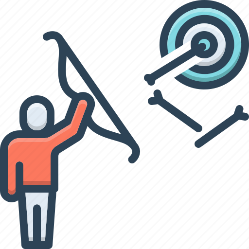 Until, archery, target, concentration, bullseye, weapon, bow string icon - Download on Iconfinder
