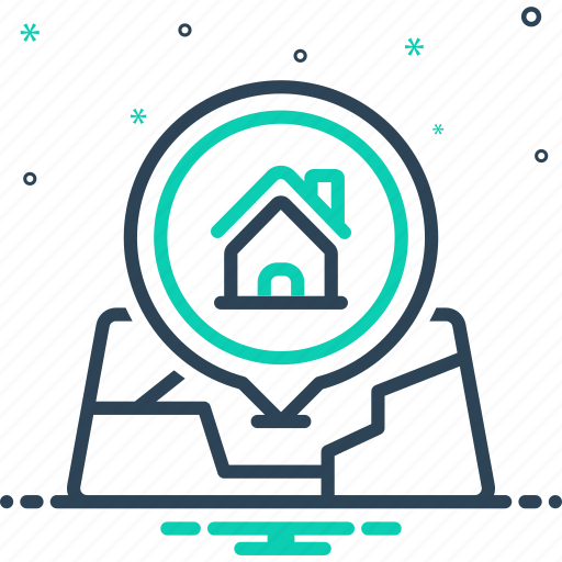 Situated, stable, established, placed, settled, property, house icon - Download on Iconfinder