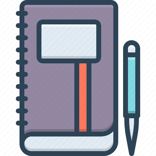 Notebook, sketchbook, binder, diary, notepad, notepaper, stationery icon - Download on Iconfinder