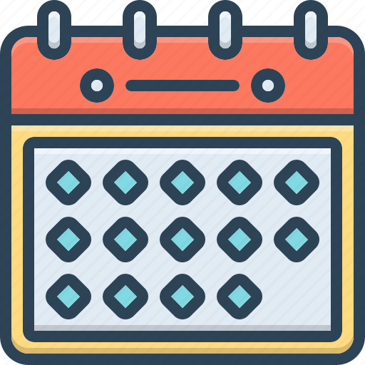 Weeks, sennight, hebdomad, calendar, especially, timeframe, seven days icon - Download on Iconfinder