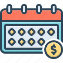 annually, yearly, calendar, fee, charge, salary, each year