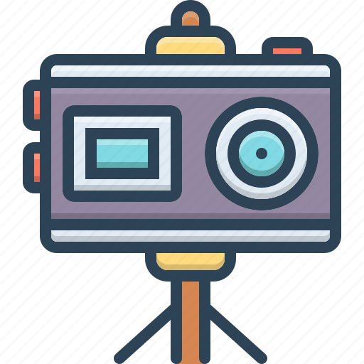 Cam, camera, photography, technology, equipment, photocamera, stand camera icon - Download on Iconfinder
