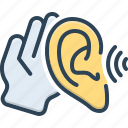 hearing, auditory, earshot, listening, attentively, audible, hearable