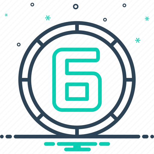 Sixth, number, numerical, math, numeral, mathematical, count icon - Download on Iconfinder