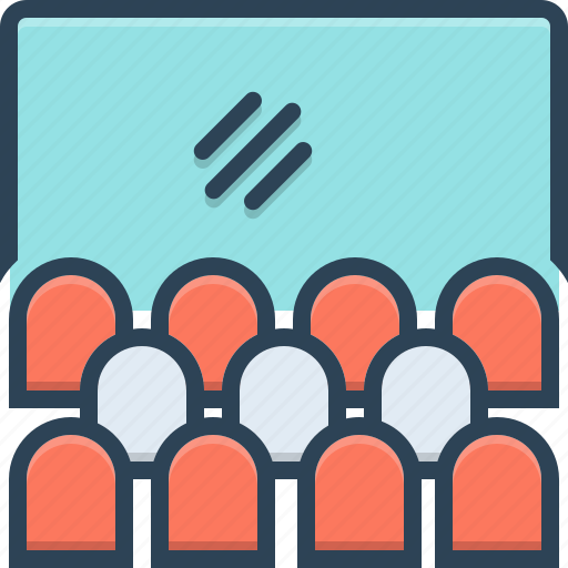 Audience, cinema, entertainment, perfomance, screen, showing, theater icon - Download on Iconfinder