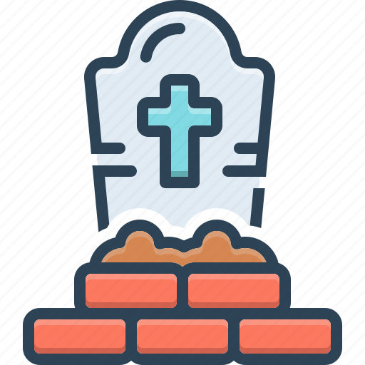 Grave, sepulcher, tomb, mausoleum, reliquary, tombstone, graveyard icon - Download on Iconfinder
