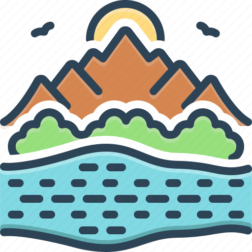 Pond, lake, nature, water, lough, puddle, landscape icon - Download on Iconfinder